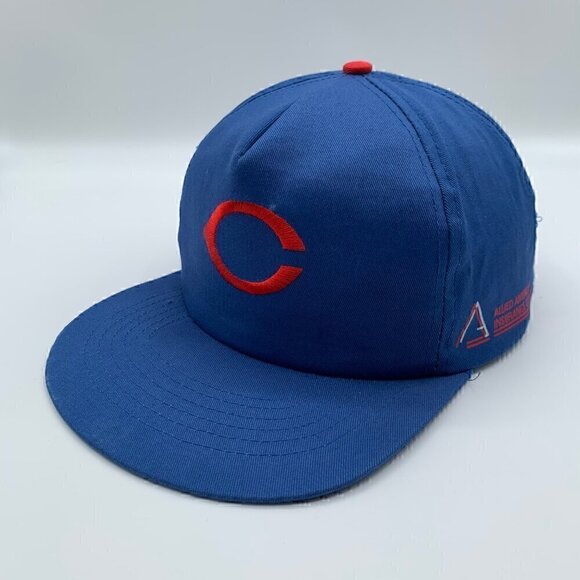 Chicago Cubs MLB Vintage Retro Blue Snapback Hat SGA - Picture 1 of 5